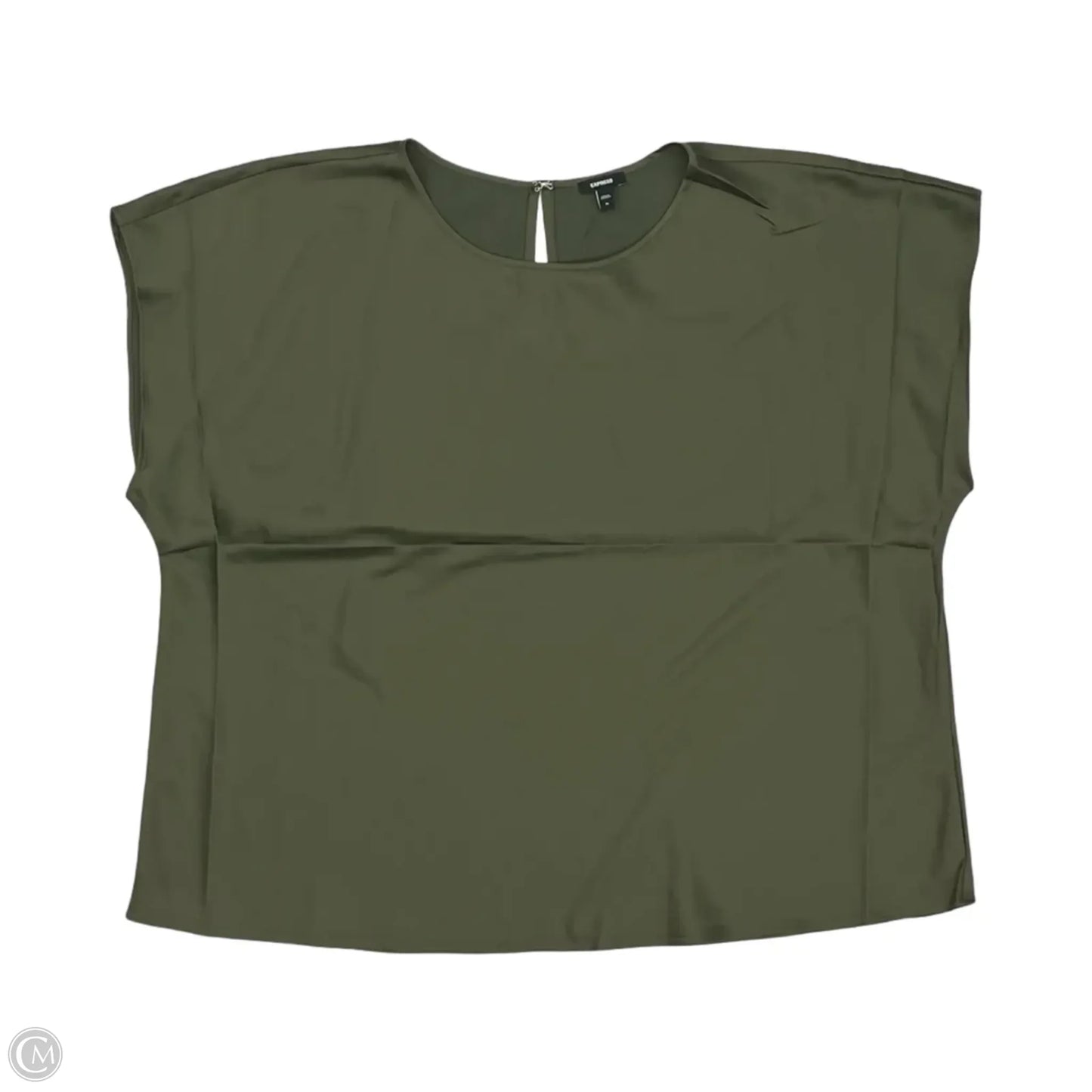 Blouse Short Sleeve By Express In Green, Size: Xl