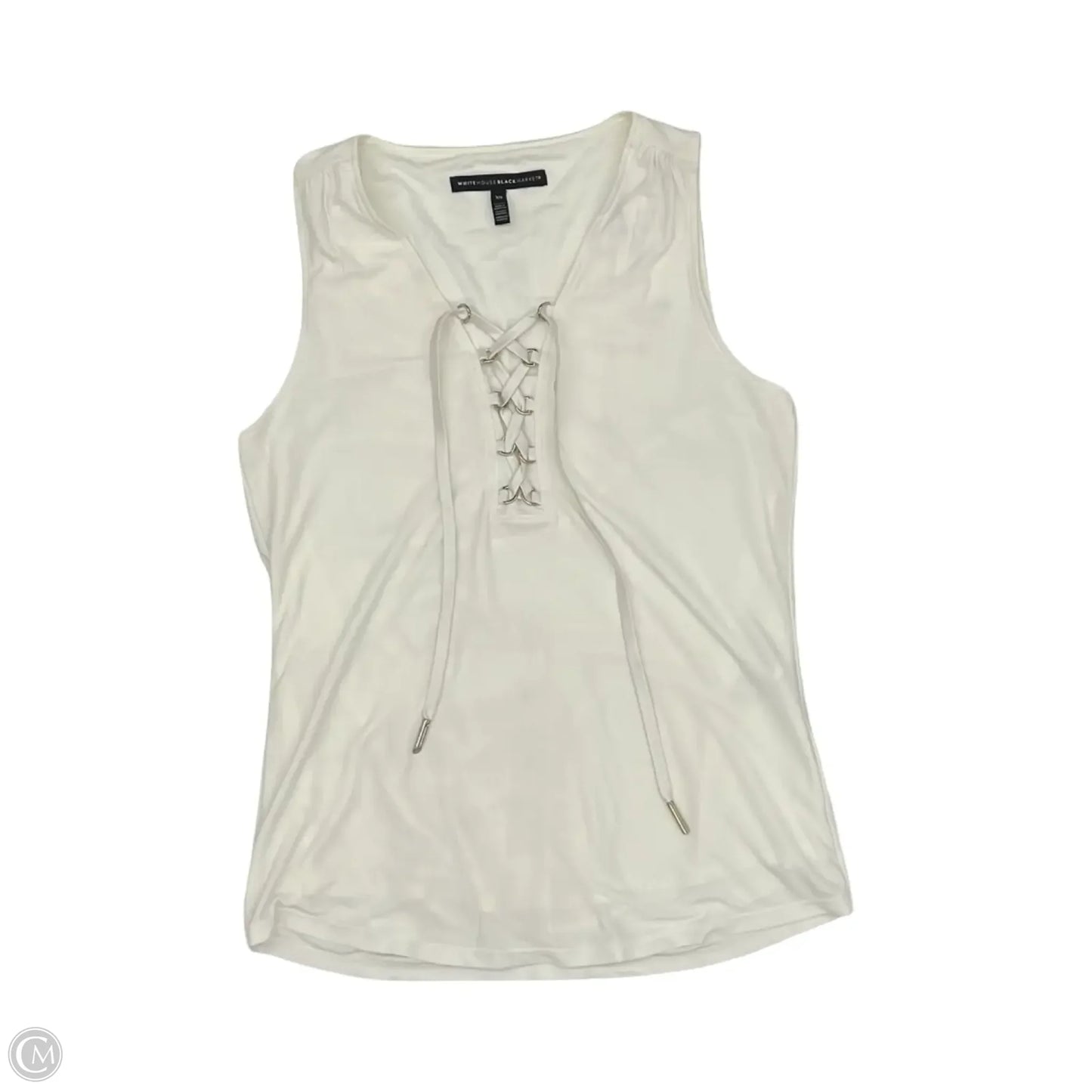 Blouse Sleeveless By White House Black Market In White, Size: Xs