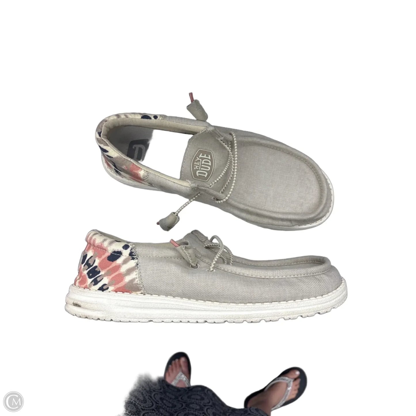 Shoes Sneakers By Hey Dude In Tan, Size: 10
