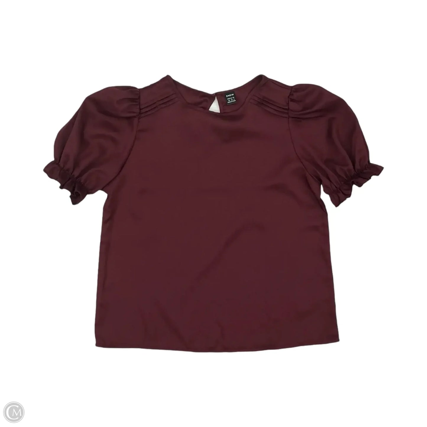 Blouse Short Sleeve By Shein In Blue, Size: Xs