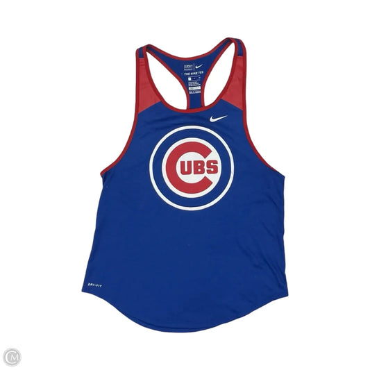 Athletic Tank Top By Nike Apparel In Blue & Red, Size: S