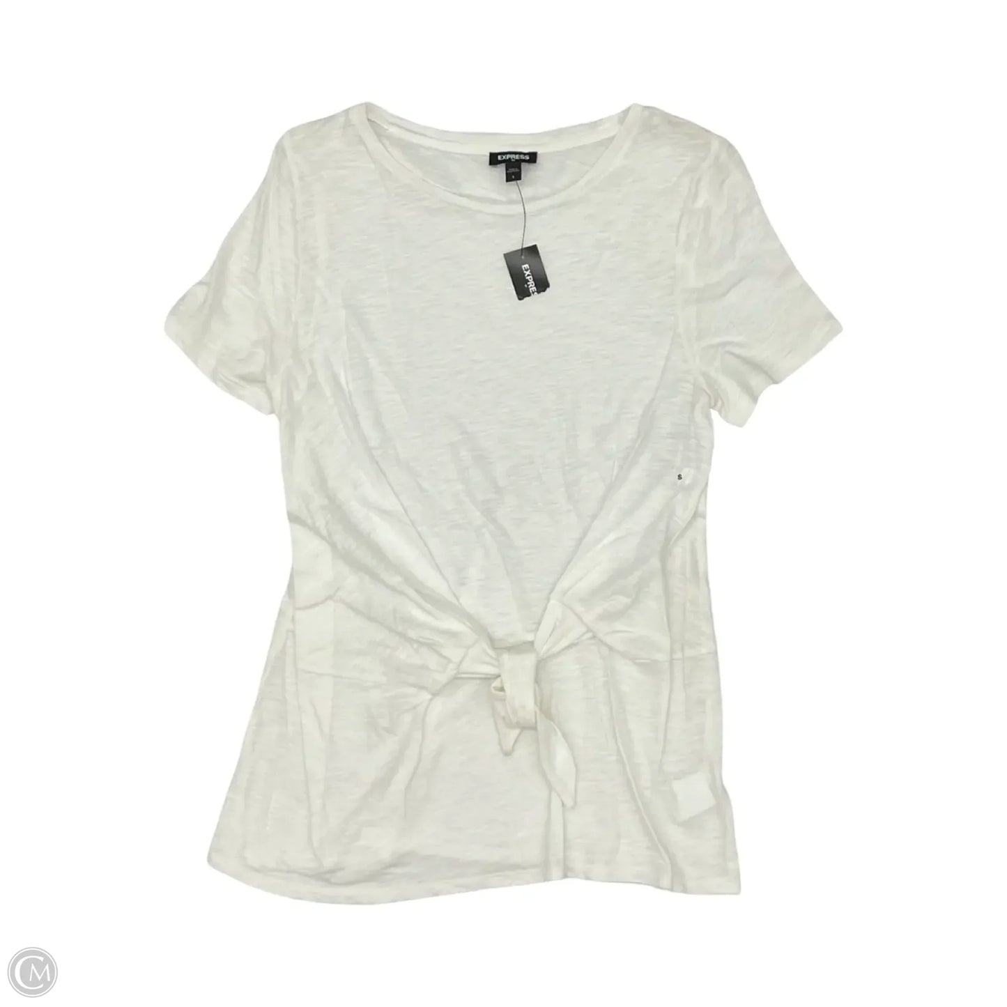 Top Short Sleeve By Express In White, Size: S