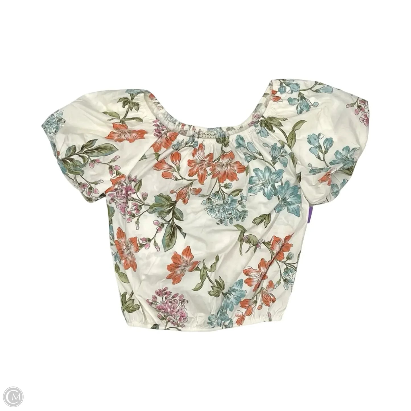 Blouse Short Sleeve By Enfocus In Floral Print, Size: S