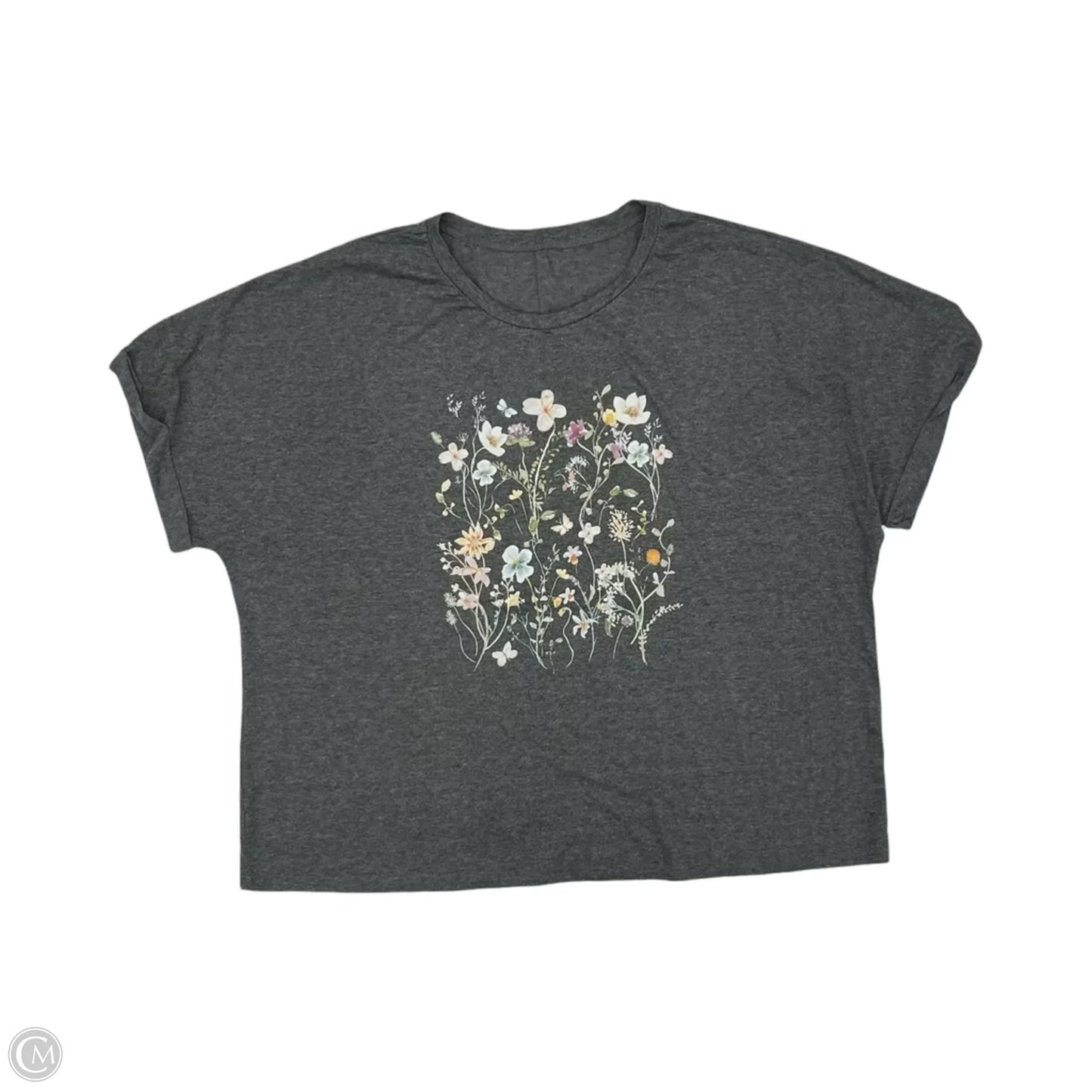 Top Short Sleeve By Clothes Mentor In Grey, Size: 3x