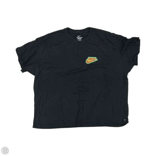 Athletic Top Short Sleeve By Nike Apparel In Black, Size: 3x