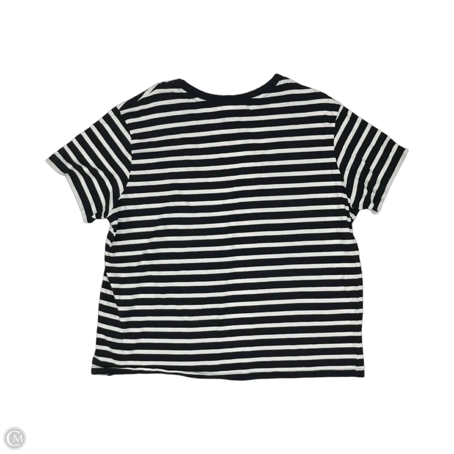 Top Short Sleeve By H&m In Blue & White, Size: Xl