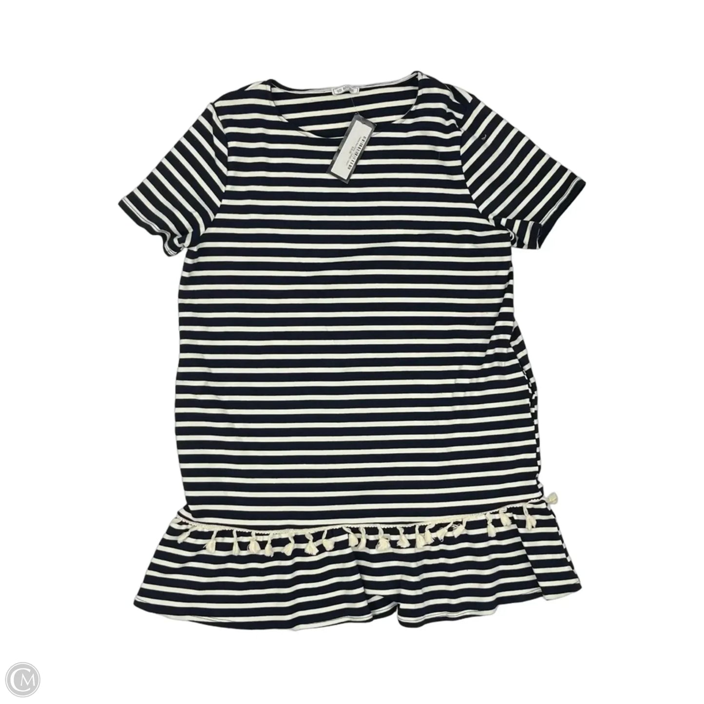 Dress Casual Short By Clothes Mentor In Blue & White, Size: L