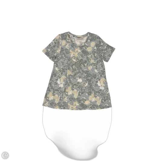 Top Short Sleeve By Logo In Grey, Size: Xxs