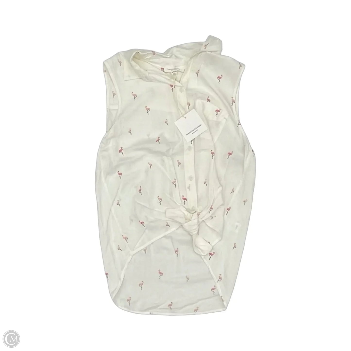 Blouse Sleeveless By Beachlunchlounge In Pink & White, Size: M