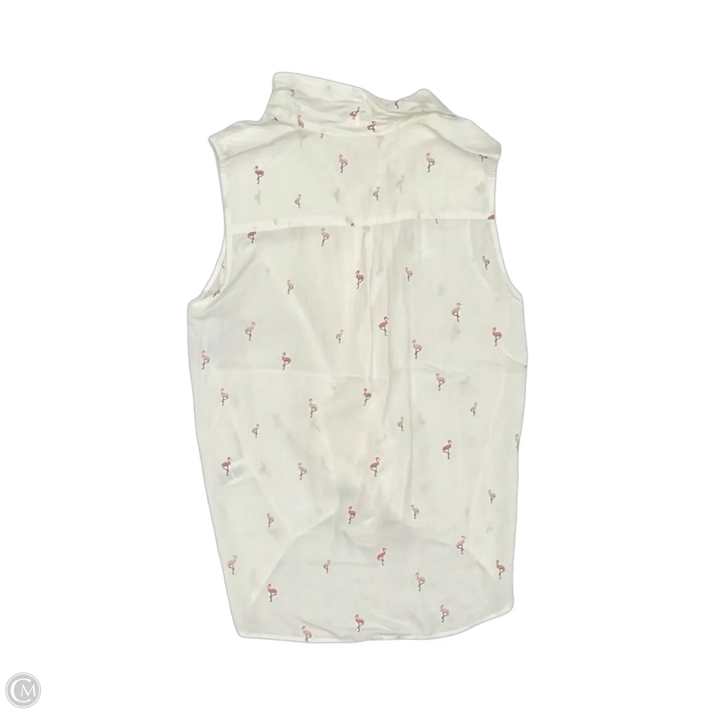 Blouse Sleeveless By Beachlunchlounge In Pink & White, Size: M