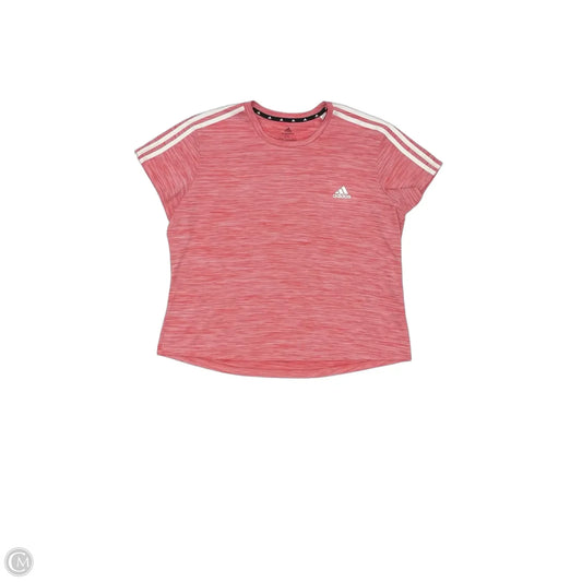 Athletic Top Short Sleeve By Adidas In Red, Size: 3