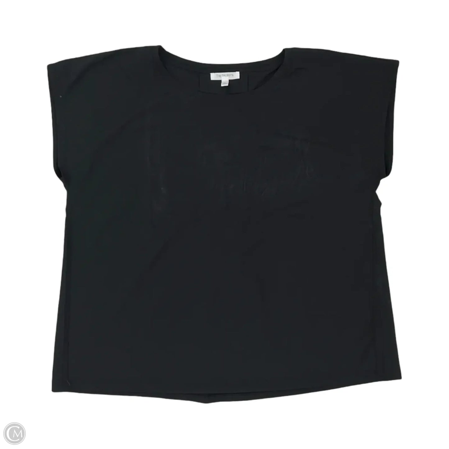 Blouse Short Sleeve By Talbots In Black, Size: L
