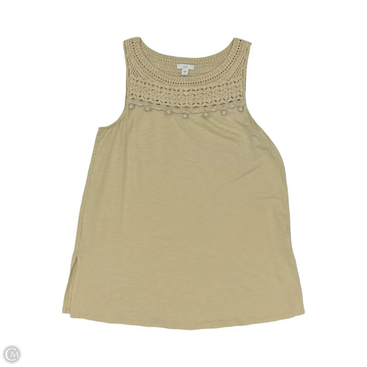 Blouse Sleeveless By J. Jill In Tan, Size: S