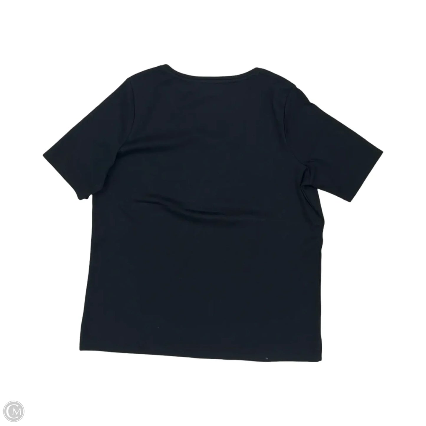 Top Short Sleeve By Talbots In Black, Size: 1x