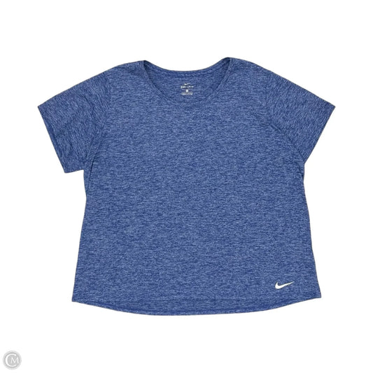 Athletic Top Short Sleeve By Nike Apparel In Blue, Size: 2x
