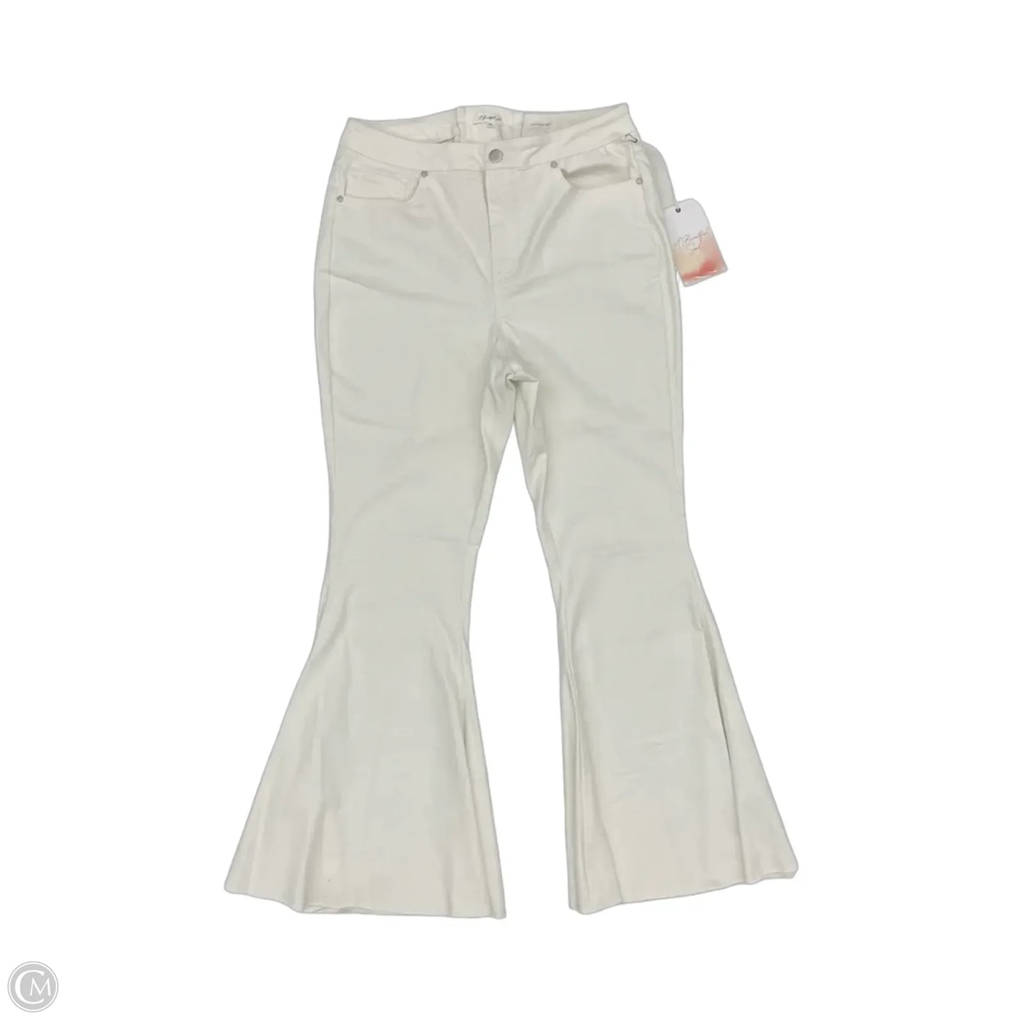 Jeans Flared By A Beautiful Soul In White, Size: 16