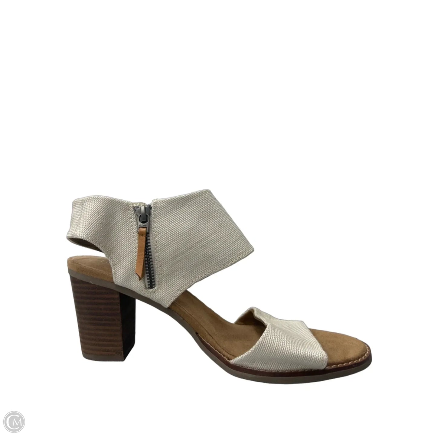 Sandals Heels Block By Toms In Cream, Size: 10