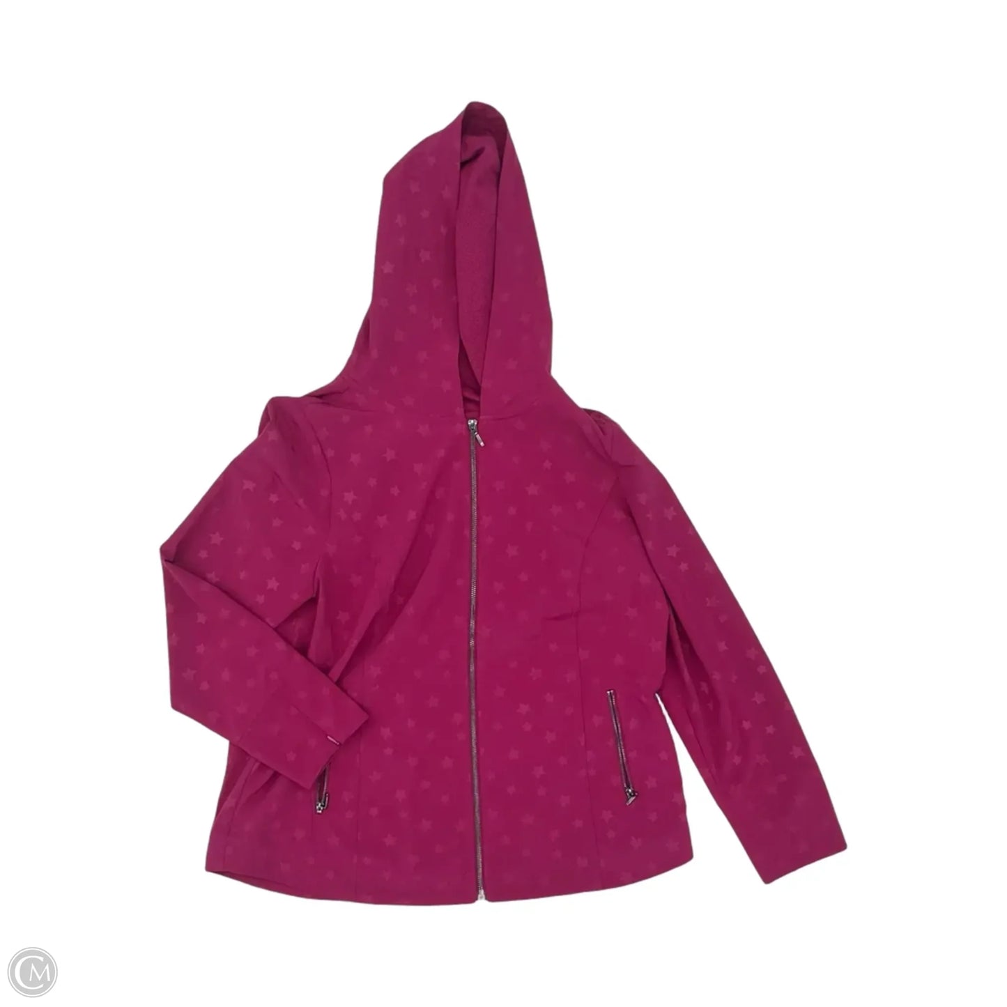 Jacket Windbreaker By Chicos In Pink, Size: M
