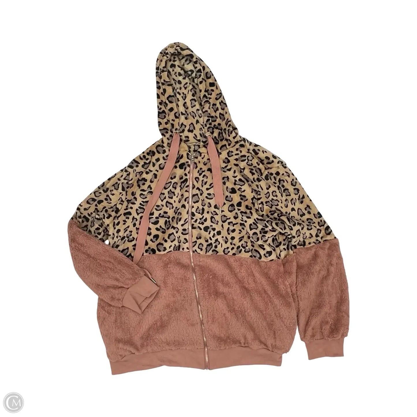 Jacket Faux Fur & Sherpa By Cmf In Animal Print, Size: 3x