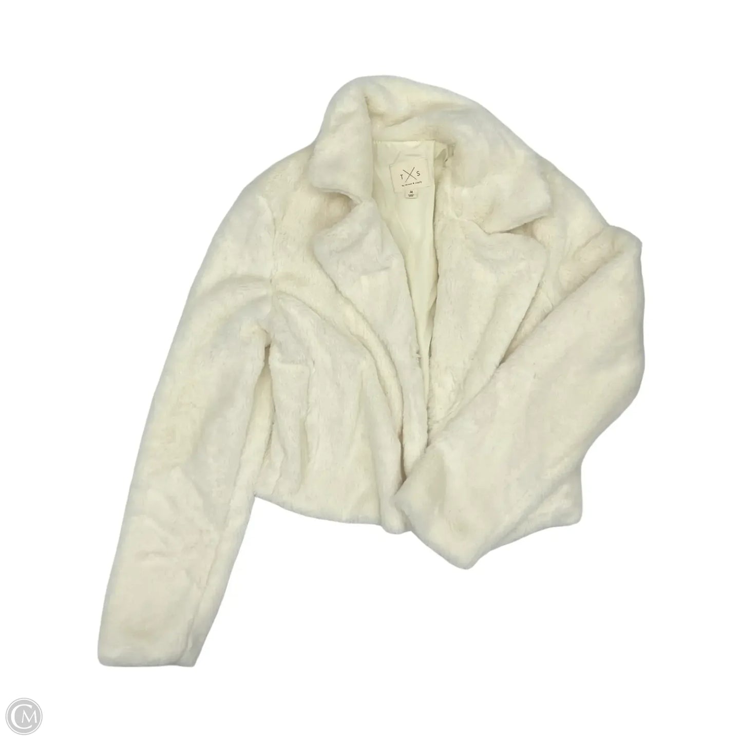 Jacket Faux Fur & Sherpa By Thread And Supply In Cream, Size: M
