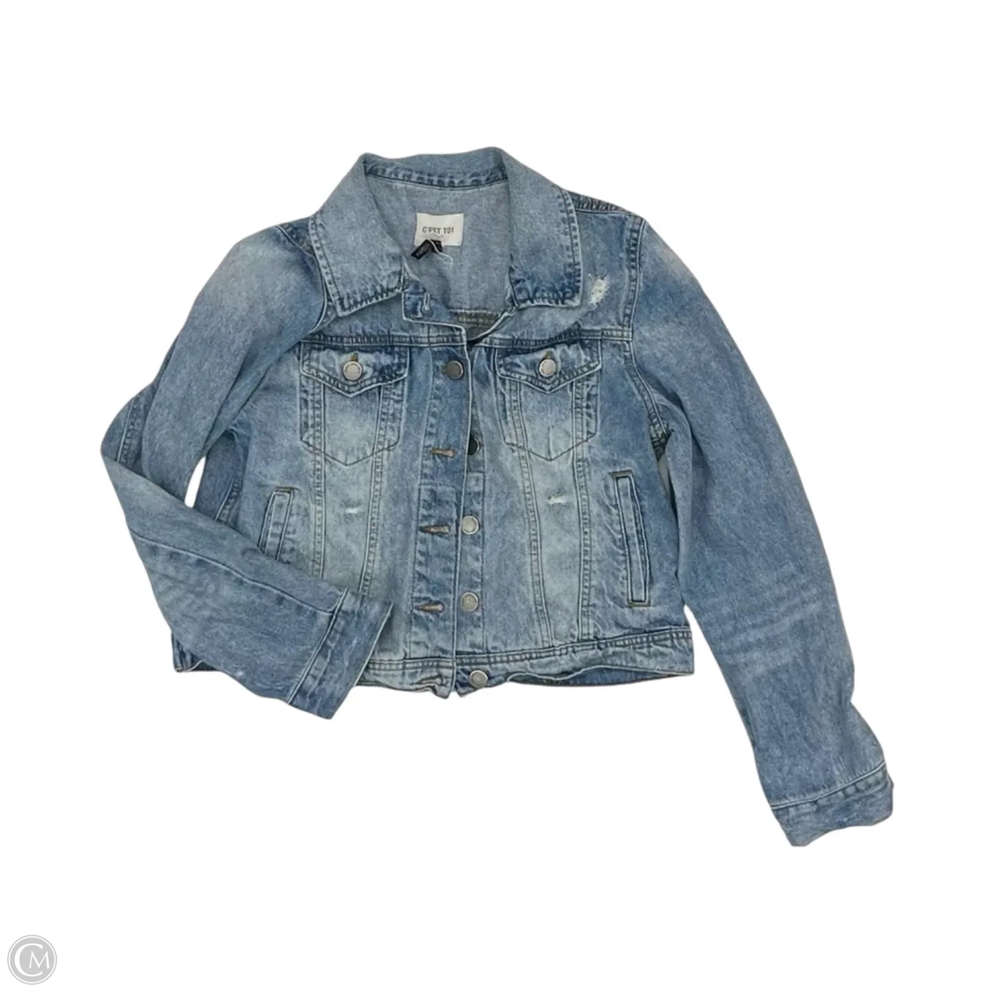 Jacket Denim By Clothes Mentor In Blue Denim, Size: M