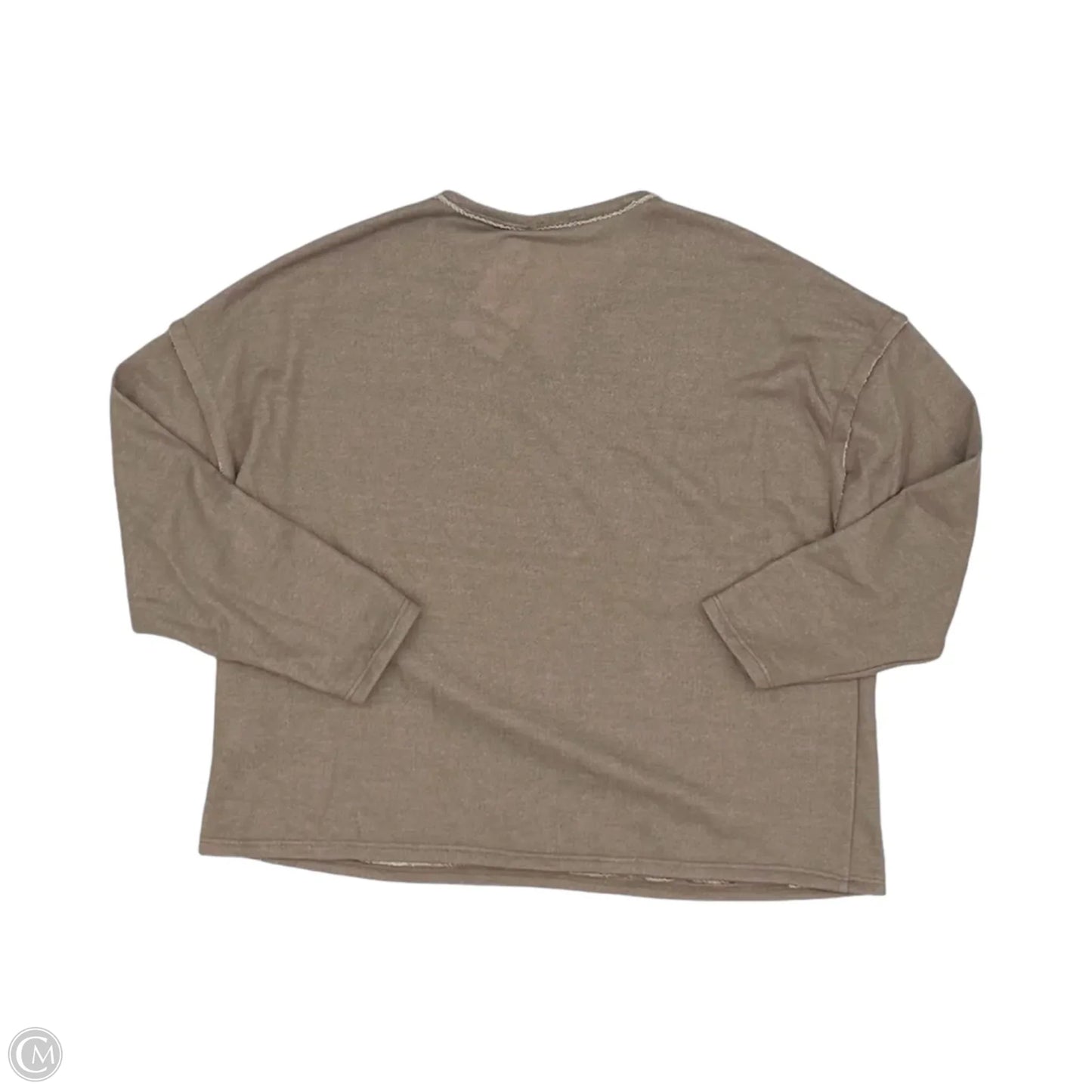 Top Long Sleeve By Like Love In Tan, Size: S