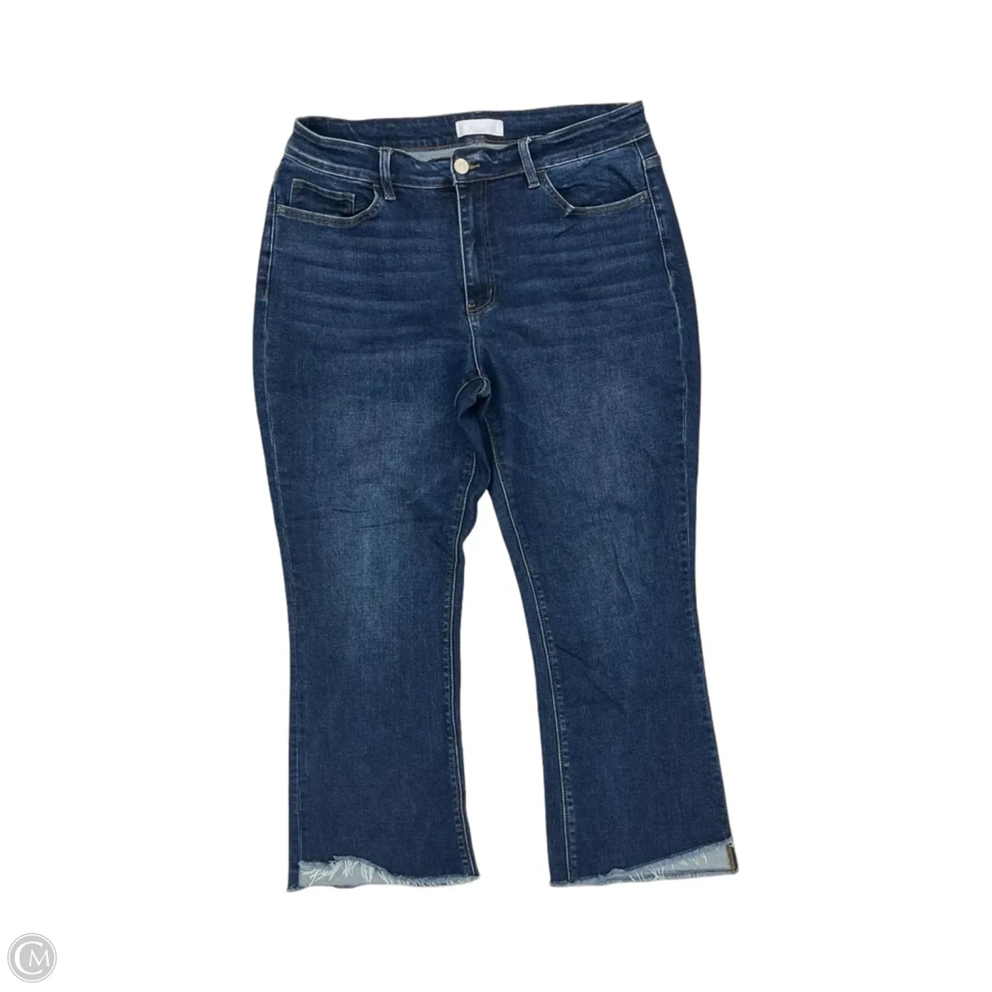 Jeans Flared By Vervet In Blue Denim, Size: 18