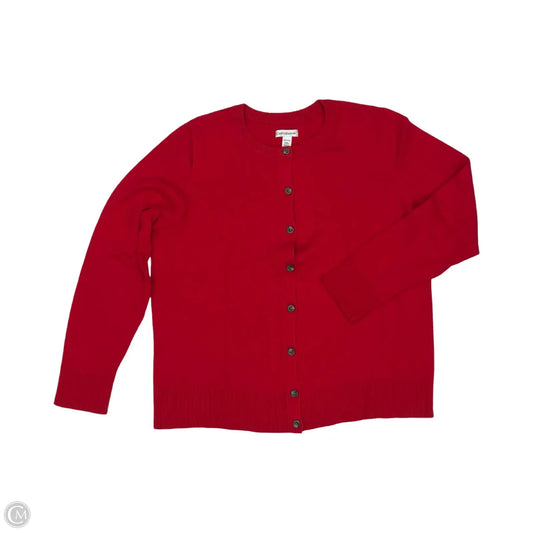 Sweater Cardigan By Croft And Barrow In Red, Size: Xlp