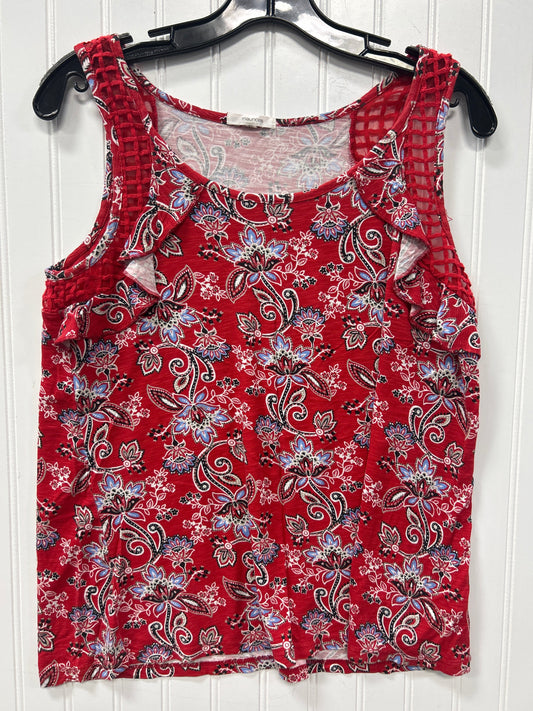 Top Sleeveless By Maurices In Red, Size:M