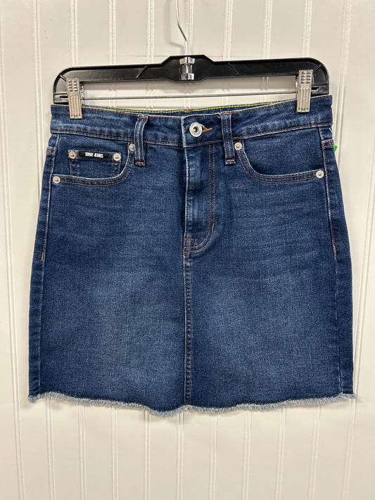 Skirt Mini & Short By Dkny In Blue Denim, Size:2