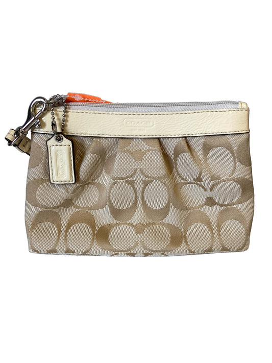 Wristlet Designer By Coach In Tan, Size:Small