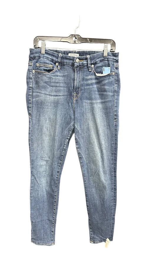 Jeans Skinny By Good American In Blue Denim, Size: 12