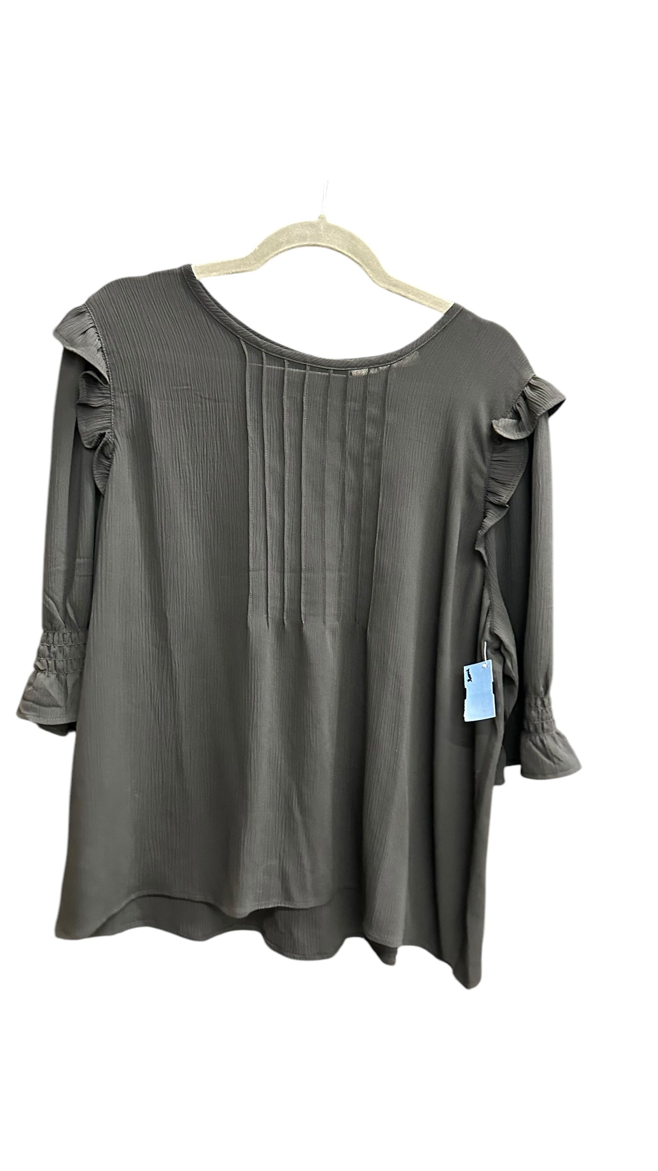 Top Short Sleeve By Loft In Black, Size: Xl