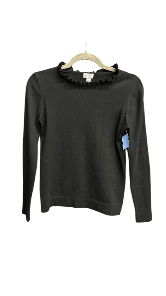 Top Long Sleeve By J. Crew In Black, Size: Xxs