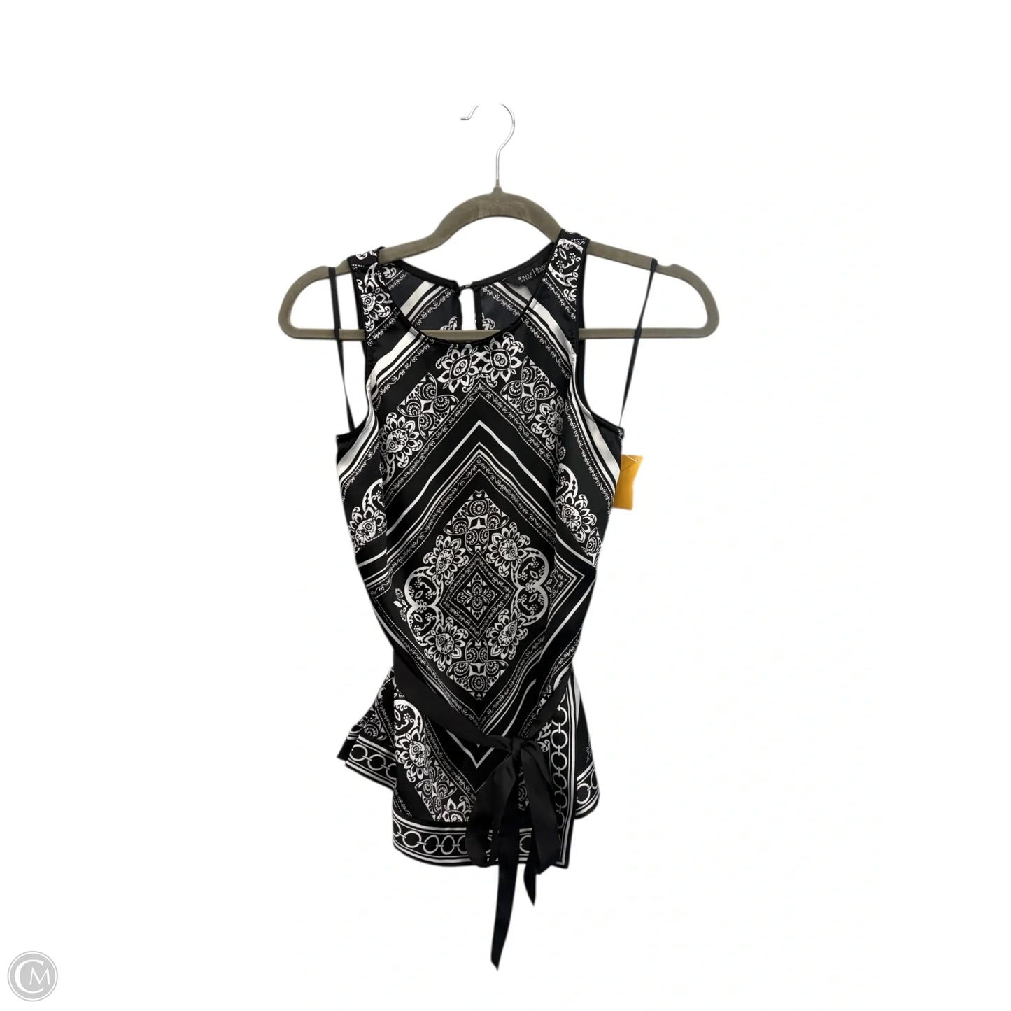 Top Sleeveless By White House Black Market In Geometric Pattern, Size: Xs
