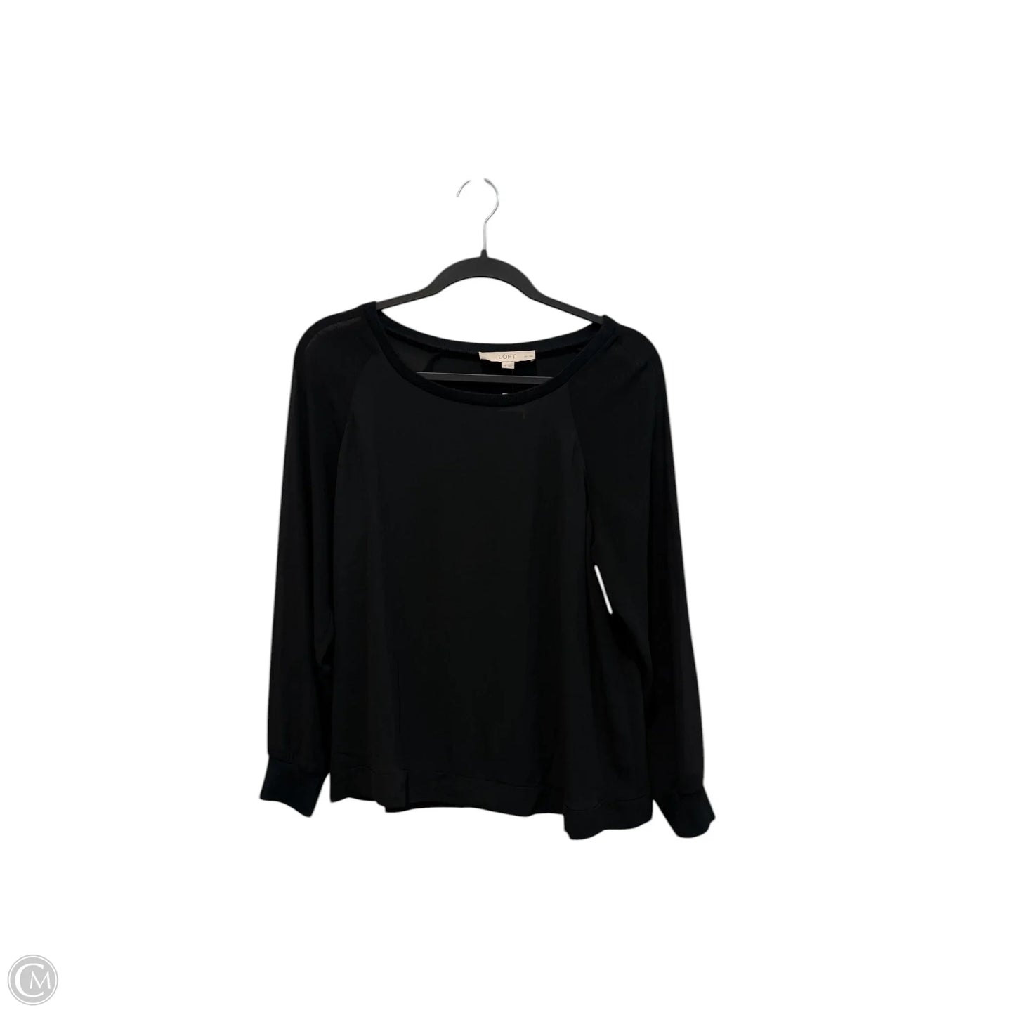 Top Long Sleeve By Loft In Black, Size: Mp