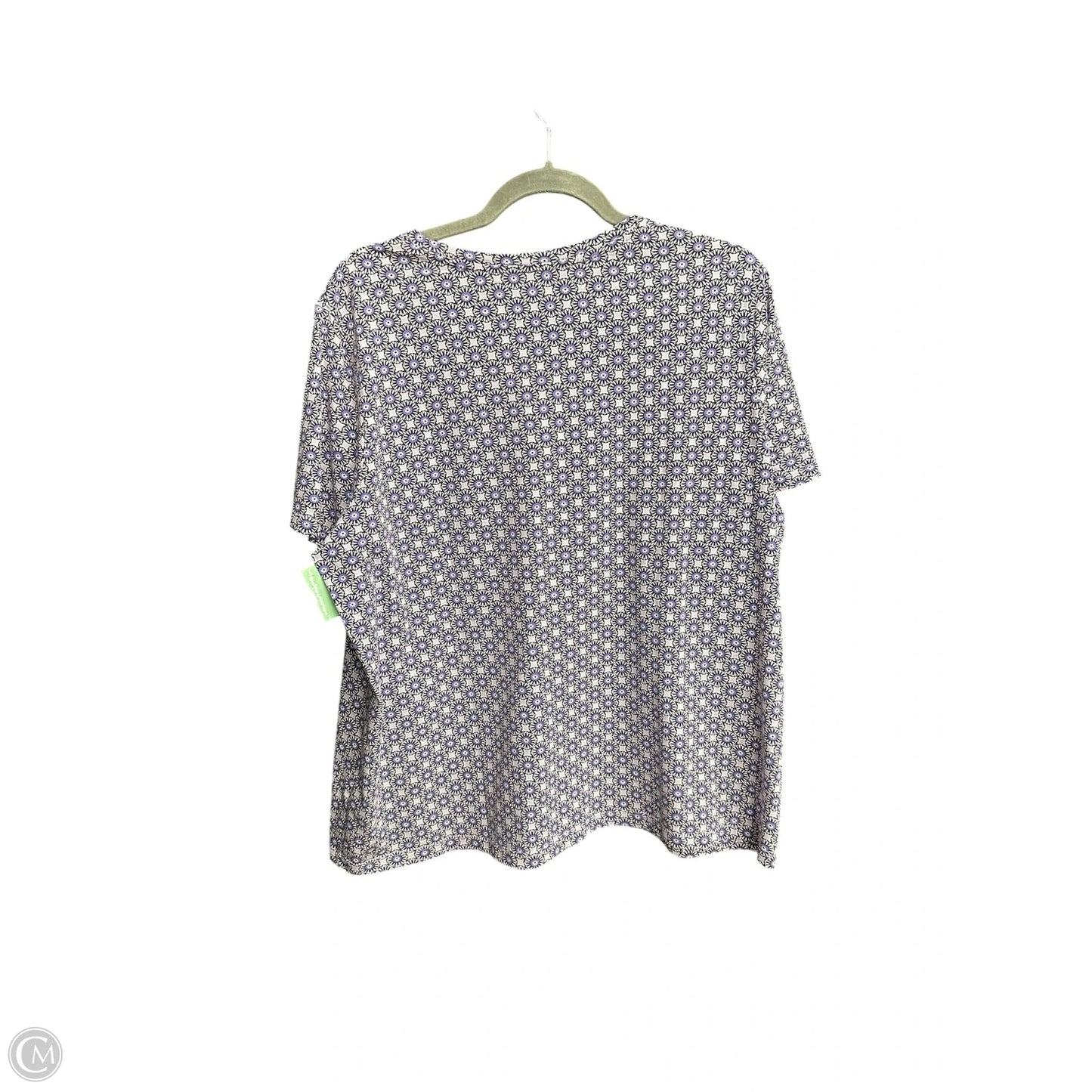 Top Short Sleeve Basic By Lands End In Geometric Pattern, Size: Xl