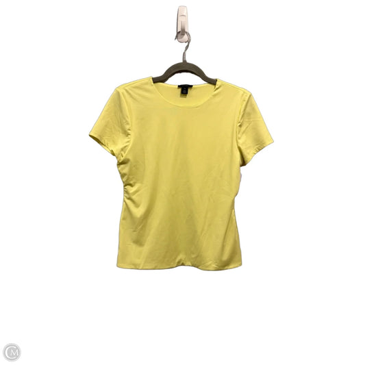 Top Short Sleeve Basic By Halogen In Yellow, Size: M