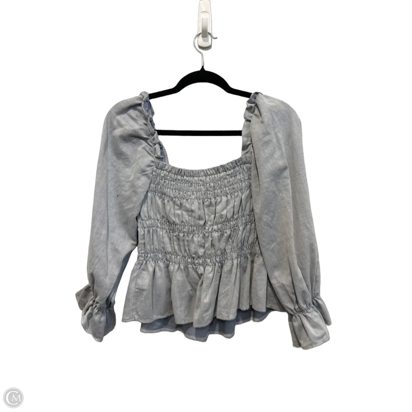 Top 3/4 Sleeve By Who What Wear In Blue, Size: S