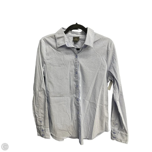 Blouse Long Sleeve By Worthington In Striped Pattern, Size: M