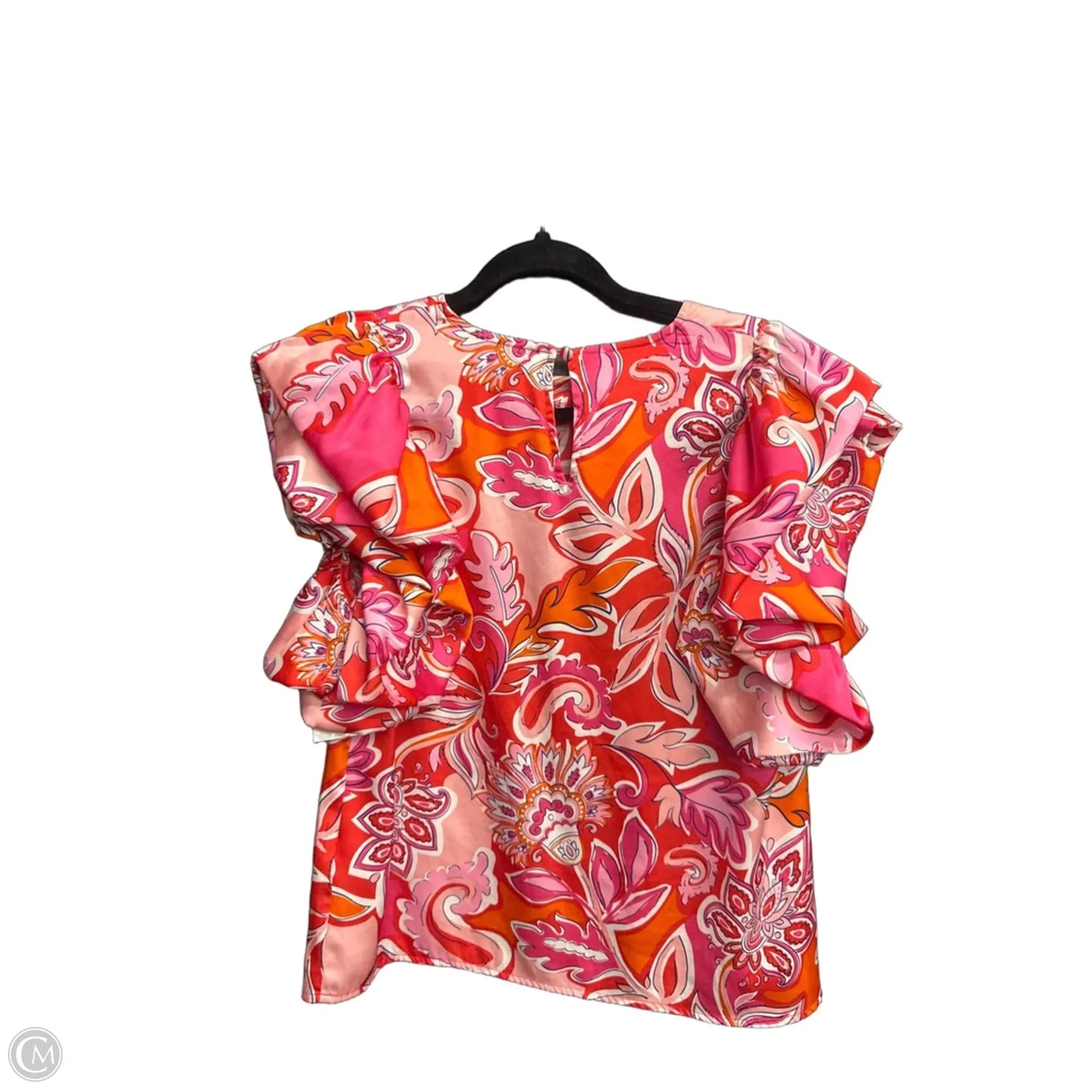 Top Short Sleeve By Thml In Pink & Red, Size: S