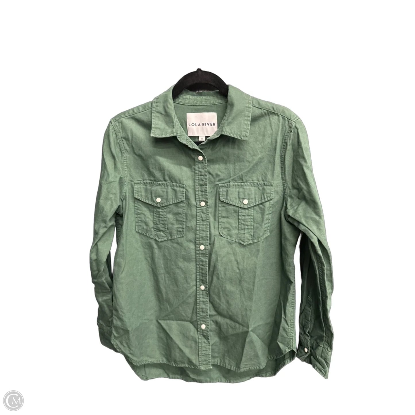 Blouse Long Sleeve By Lola River In Green, Size: S