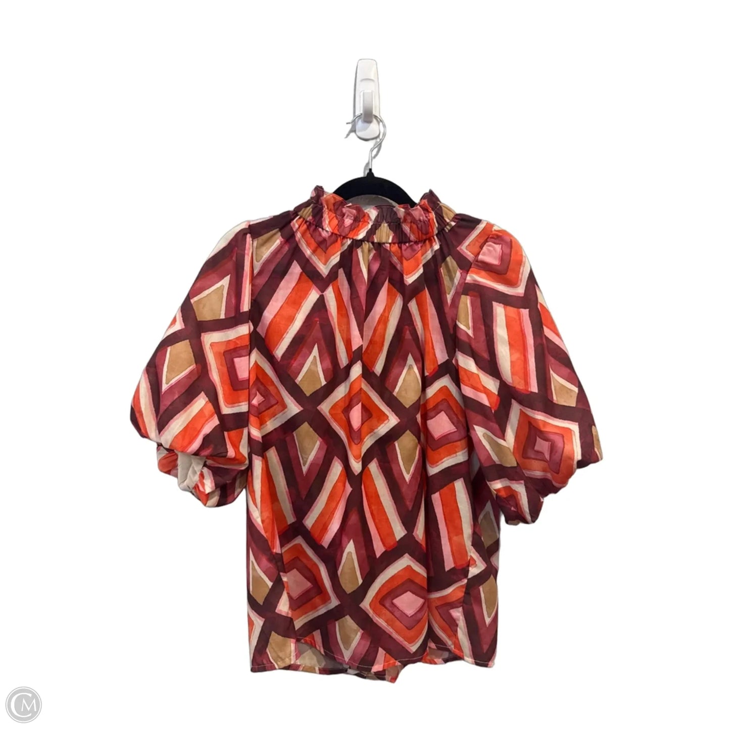 Top Short Sleeve By Thml In Geometric Pattern, Size: S