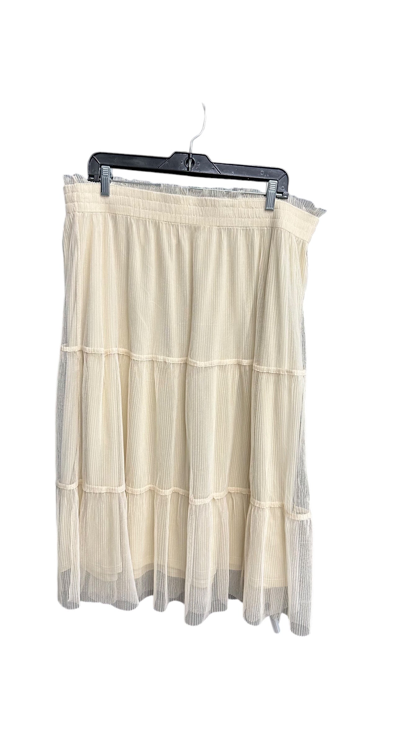 Skirt Midi By Lc Lauren Conrad In Cream, Size: Xl