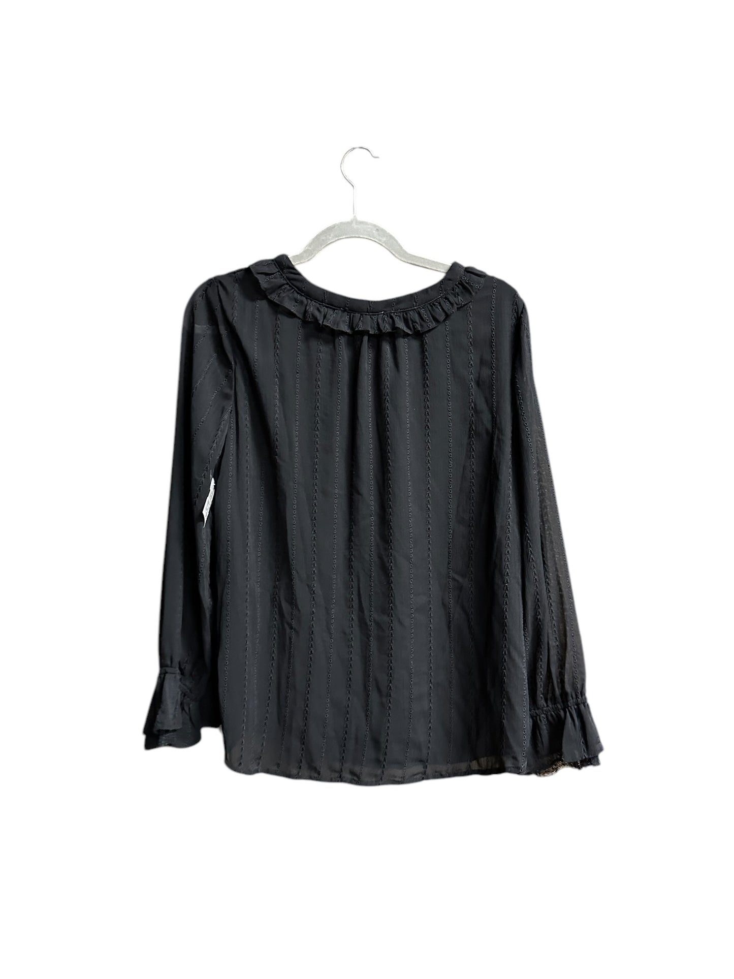 Top Long Sleeve By Skies Are Blue In Black, Size: S