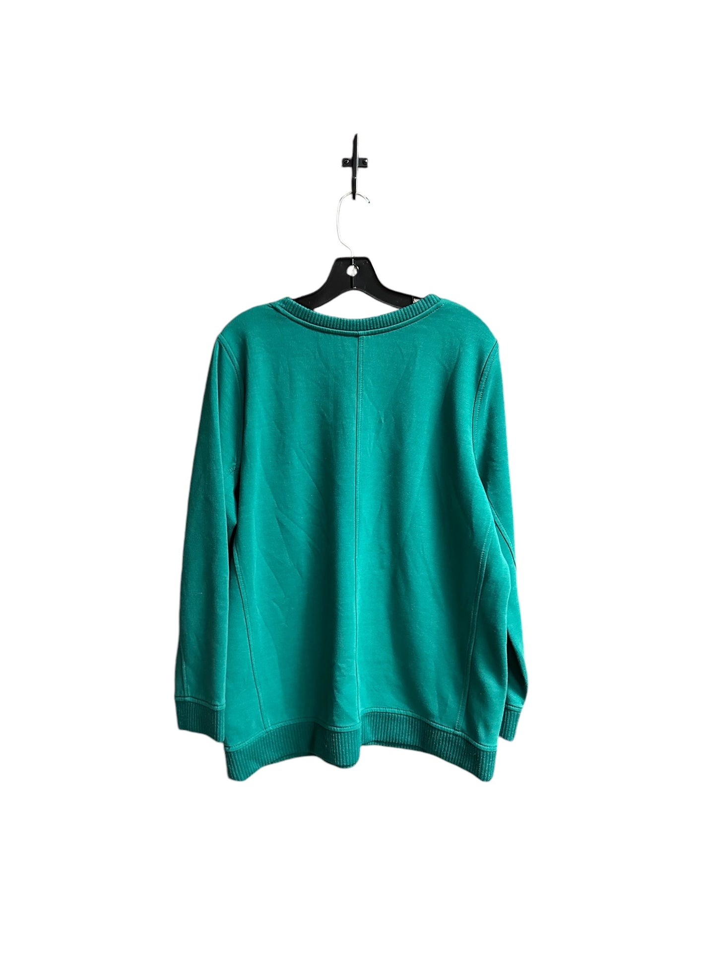 Sweatshirt Crewneck By Zenergy By Chicos In Green, Size: L