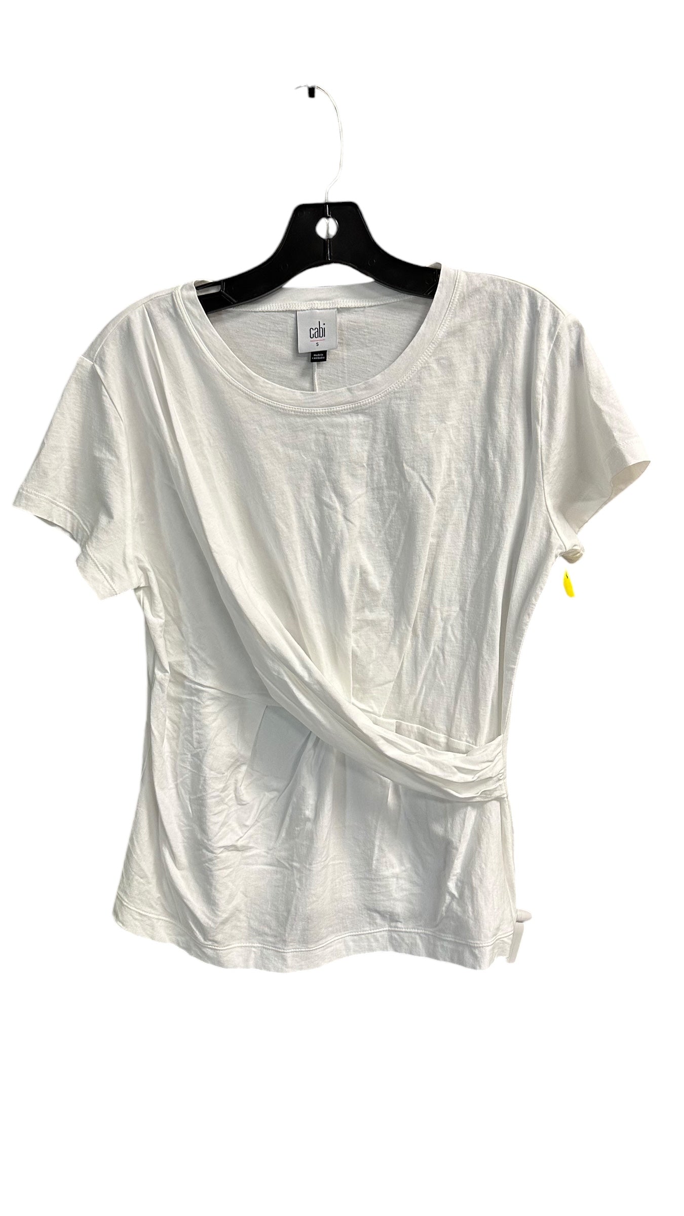 Top Short Sleeve By Cabi In White, Size: S