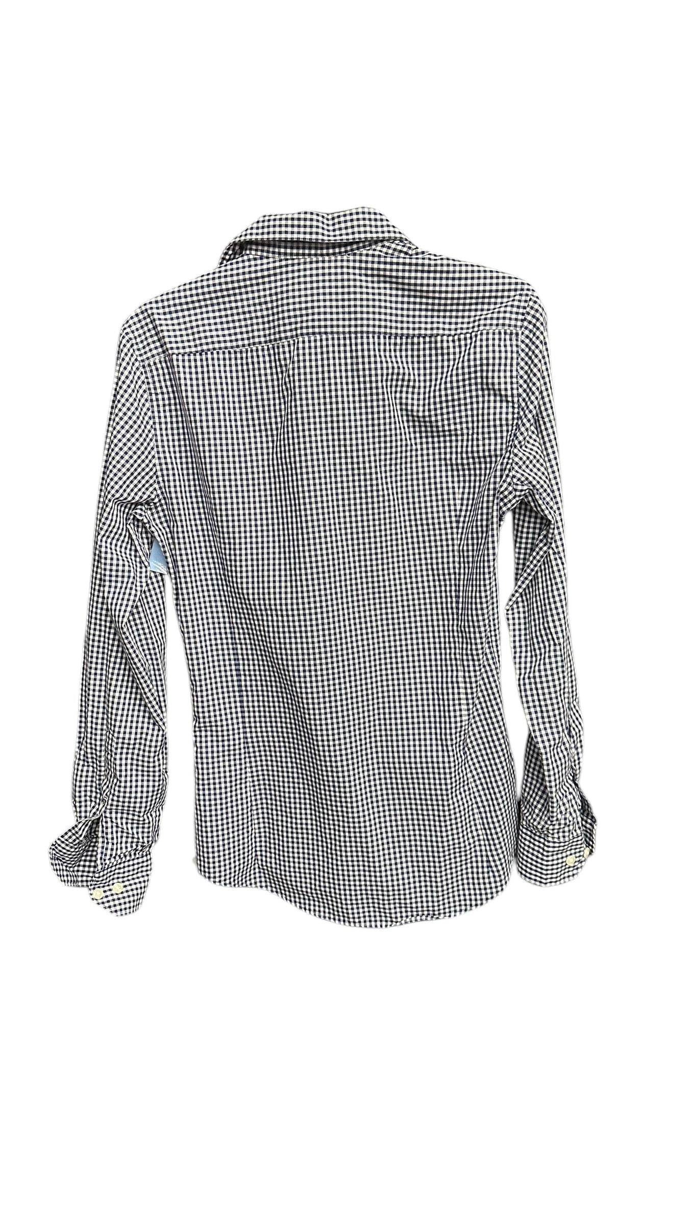 Blouse Long Sleeve By H&m In Checkered Pattern, Size: Xs