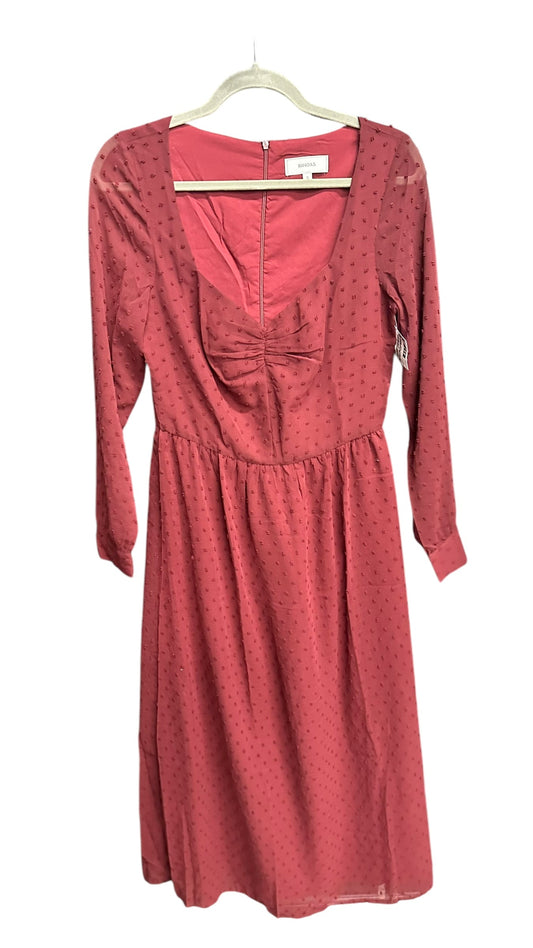 Dress Casual Midi By Clothes Mentor In Maroon, Size: S