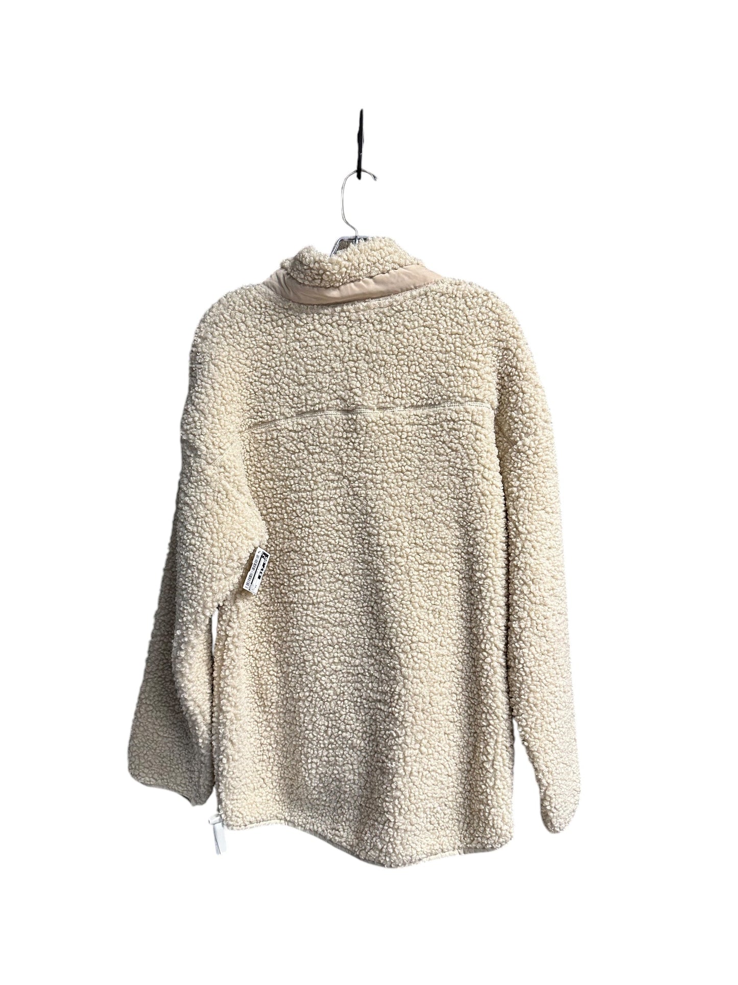 Jacket Faux Fur & Sherpa By H&m In Beige, Size: Xs